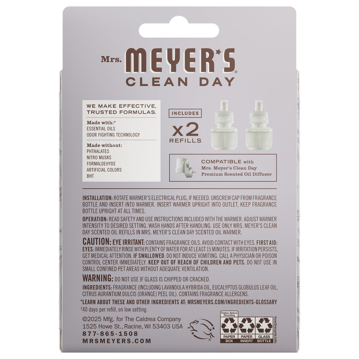 Lavender Plug In Scented Oil Refill, 2-Pack - Home Care
