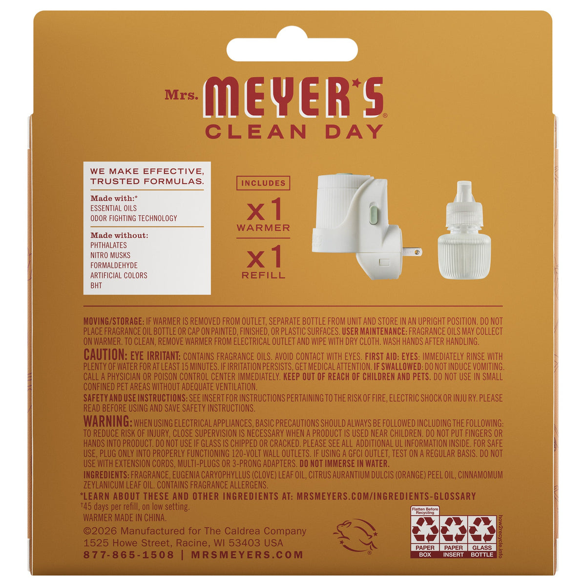 Apple Cider Plug In Scented Warmer With Refill - Home Care