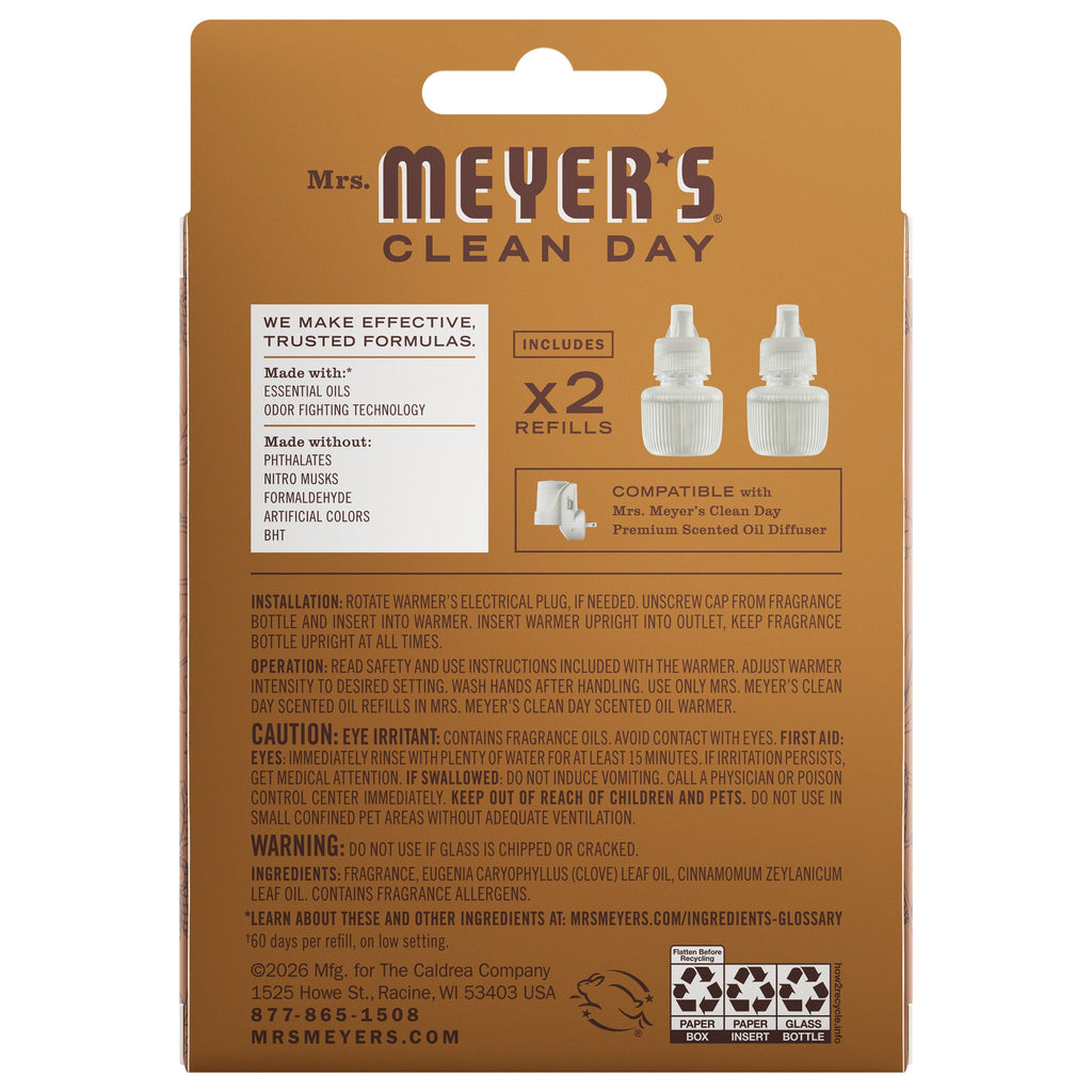 Home Care Acorn Spice Plug In Scented Oil Refill, 2-Pack