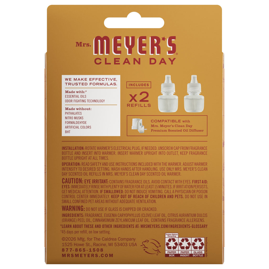 Home Care Apple Cider Plug In Scented Oil Refill, 2-Pack