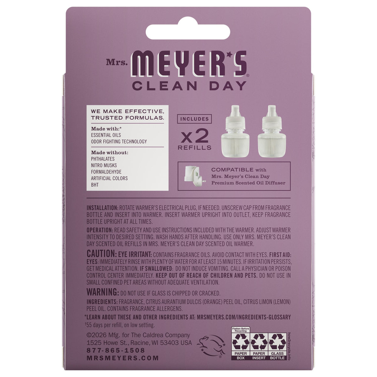 Elderberry Plug In Scented Oil Refill, 2-Pack - Home Care