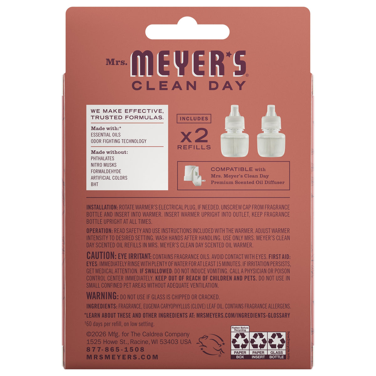 Home Care Fall Leaves Plug In Scented Oil Refill, 2-Pack