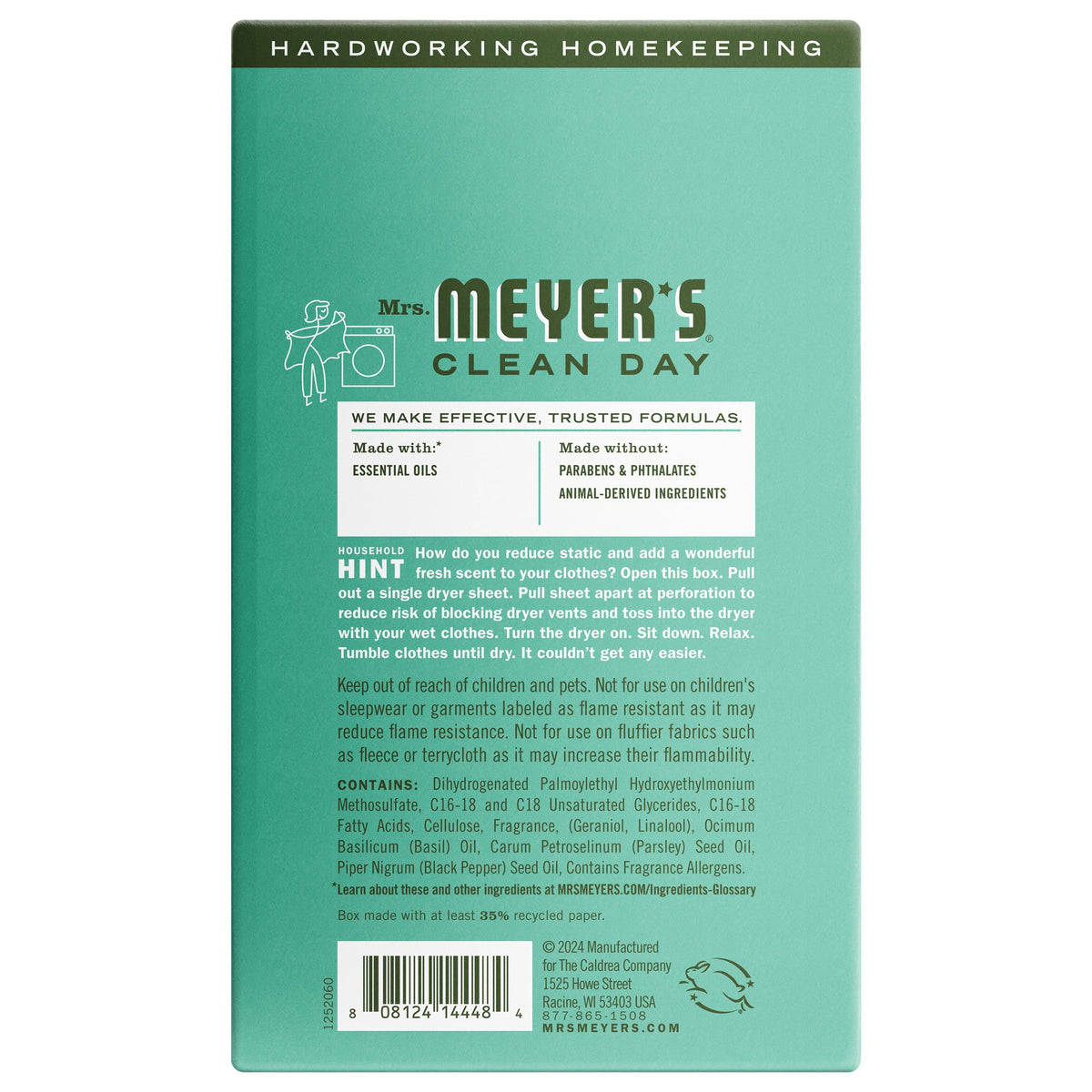 Basil Dryer Sheets - Home Care