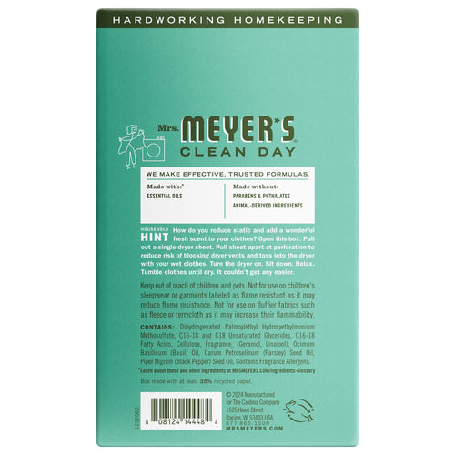 Basil Dryer Sheets - Home Care